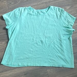 Croft & Barrow Light Teal Women's Short Sleeve Tee